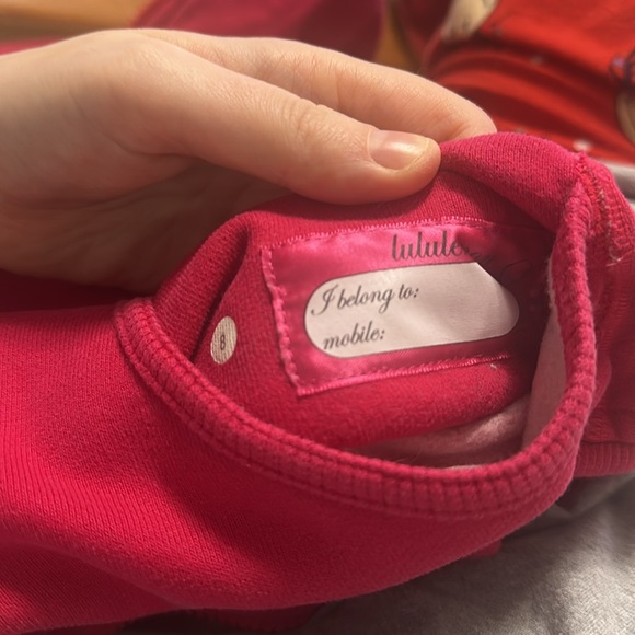 3/$100 Pink Lululemon scuba hoodie size 8 - Picture 8 of 8